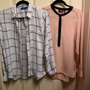 Two Apt. 9 blouses. EUC. Size Medium.